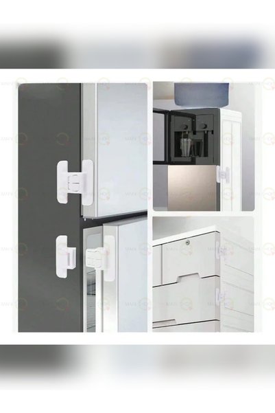 seahome 4 Pieces Self-Adhesive, No-Punching, Anti-Pinch Single Safety Buckle S-360