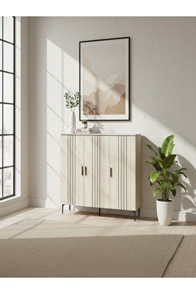 BEC33 Modern shoe cabinet with an elegant wooden design