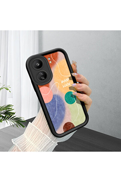 ucuc جراب هاتف Xiaomi Poco C65 متوافق مع السيليكون الأسود المرن الذي يمتص الص...