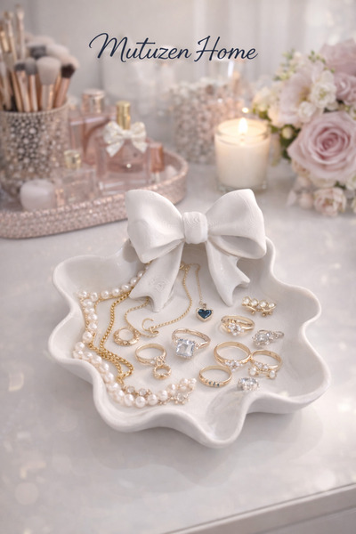 Mutuzen Home Fiyonk Detaylı Dekoratif Takı Tabağı