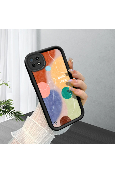 ucuc حافظة هاتف ممتصة للصدمات من السيليكون الأسود المتوافق مع Realme C21 بنمط...