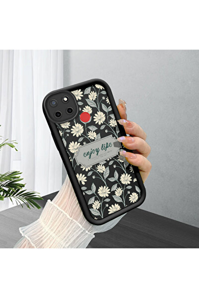 ucuc حافظة هاتف ممتصة للصدمات من السيليكون الأسود المتوافق مع هاتف Realme C25...