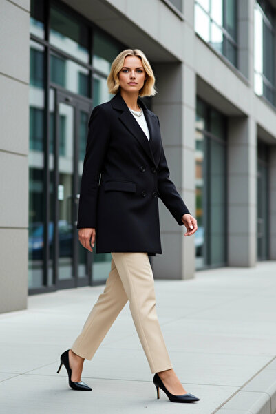 BENERLY Women's Jacket Collar Standard Sleeve Solid Pattern Regular Fit Woven...