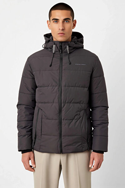 BENERLY Men's Hooded Standard Sleeve Solid Pattern Coat Functional Durable Qu...