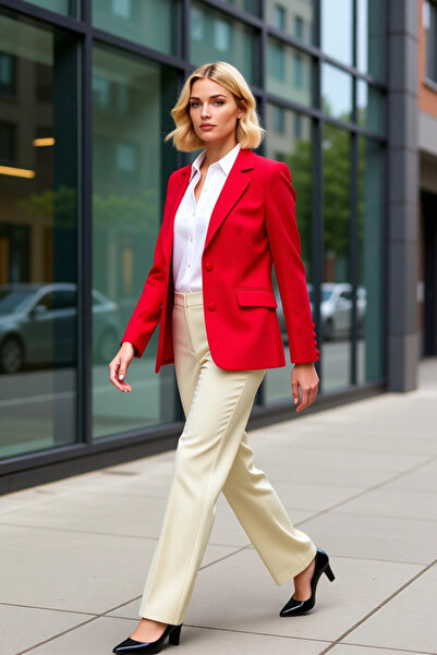 BENERLY Women's Regular Jacket Collar Long Sleeve Standard Sleeve Solid Patte...