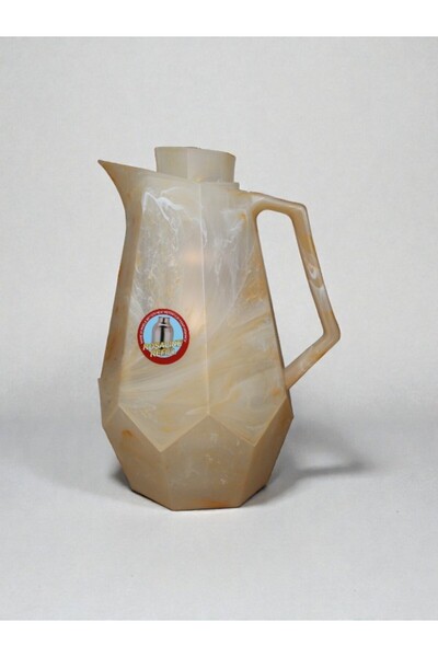 WDA Vacuum Insulated Thermal Jug – 1.0 L, Marble Design (Cream Beige)