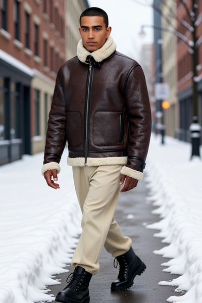 BENERLY Men's Jacket Collar Standard Sleeve Straight Fit Coat Functional Dura...