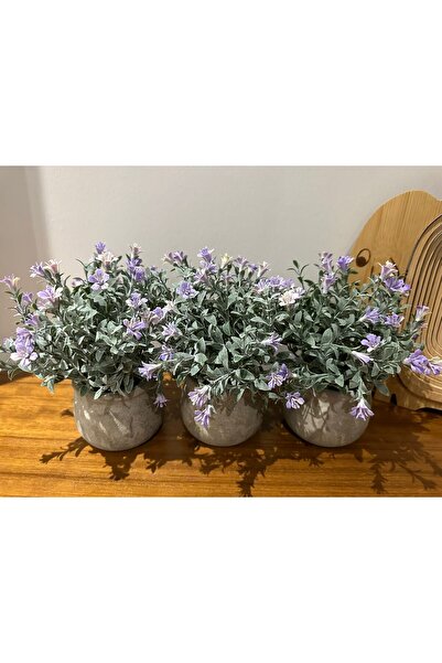 FB Cup سيجلب لك المنزل أجواء الربيع: مجموعة من 3 زهور صناعية مزخرفة (نسيم الل...