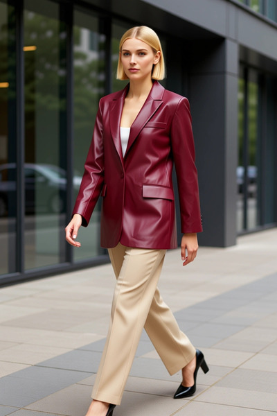 BENERLY Women's Jacket Collar Long Sleeve Plain Woven Pattern Regular Functio...