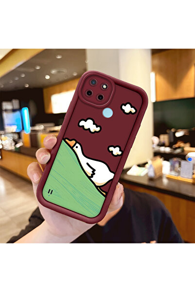 ucuc حافظة حماية مرنة من السيليكون متوافقة مع هاتف Realme C21Y/C25Y باللون ال...