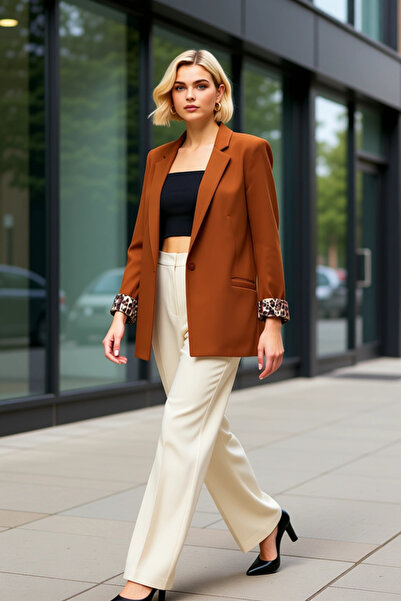 BENERLY سترة نسائية بياقة وأكمام طويلة، تصميم عادي، منسوجة، عملية، متينة، عال...