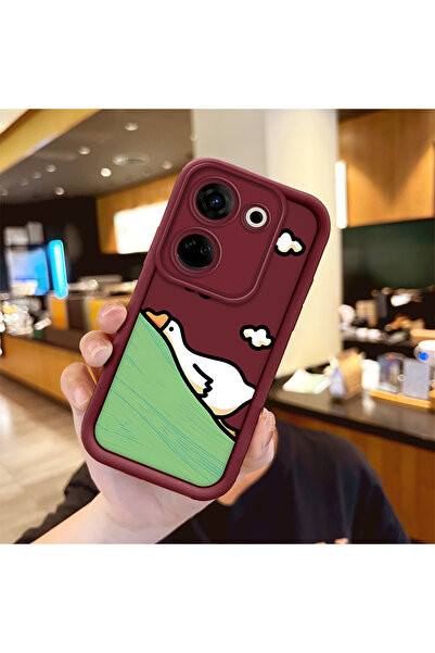 ucuc حافظة تكنو كامون 20 برو 4G متوافقة مع السيليكون المرن للحماية باللون الع...