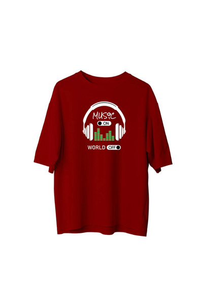 CANDLEMASTORE Music on - Oversized T-Shirt