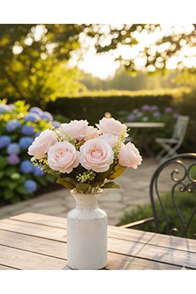 ENRUFLORA 7 Kafalı Şimşir Arajmanlığı Toz Pembe Gül