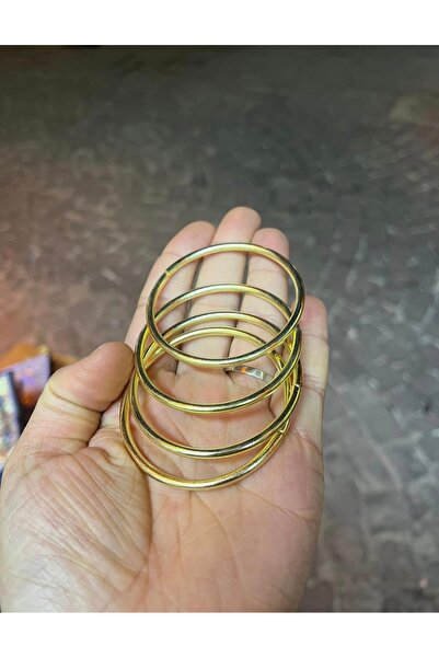 MT2025 20 ADET METAL HALKA GOLD 5 CM HEDİYELİK NİKÂH ŞEKERİ