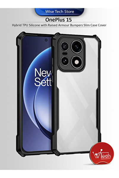 Wtech OnePlus 15 5G 2025 Hybrid TPU Silicone with Raised Armour Bumpers Slim ...