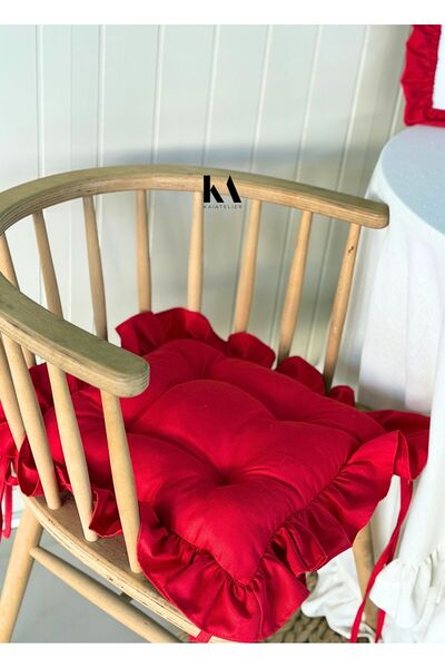 KaiAtelier وسادة كرسي داخلية جميلة من الكتان / وسادة أرضية