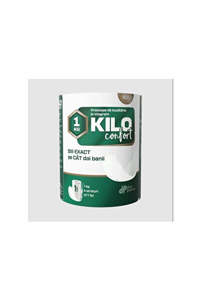 kilo Comfort Kitchen Towel, 4 Layers, 377 Sheets – 1 kg – Superlative Strength and Resistance!