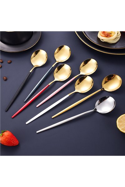 Partenya Premium Stainless Steel 4-Piece Cutlery Set – Tableware Set for 1 Person Platinum Color
