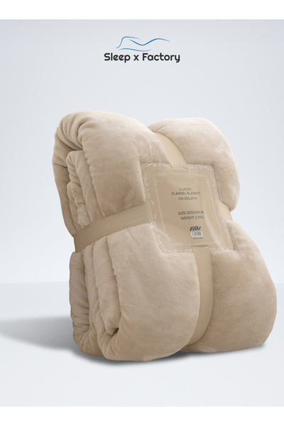 Sleep x Factory Double-Sided Velvet & Fur Winter Blanket – 200x240 cm