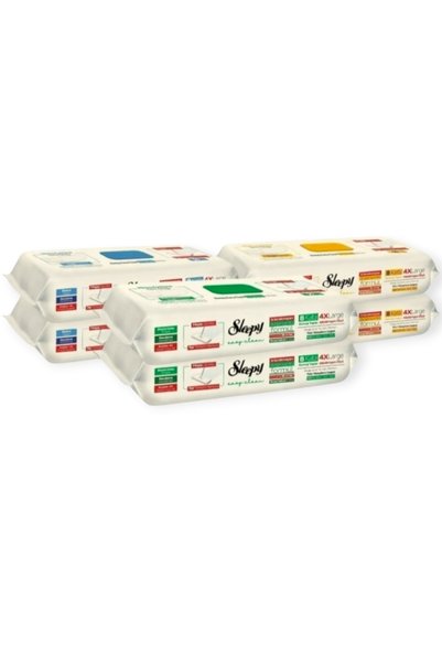 Sleepy 6'Lı Karma Paket Easy Clean Mopa Uyumlu Yer Temizlik Havlusu&Mendili 6×50 (300 Yaprak)
