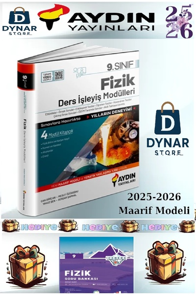 Aydın Yayınları 9. Sınıf Fizik Ders İşleyiş Modülleri 4 modül dynar store 202...