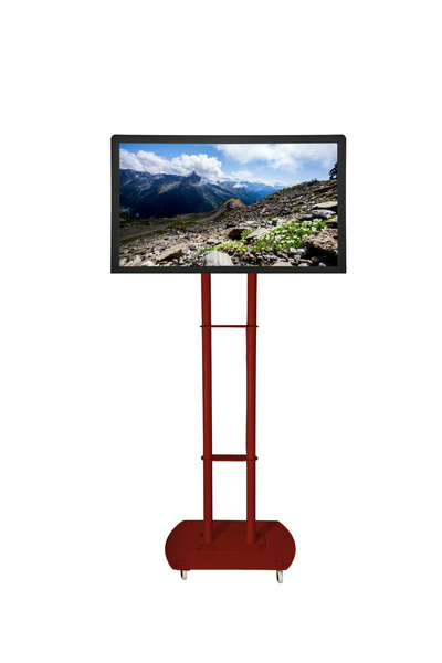 Kevega Tekerlekli Televizyon Askı Aparatı / Ünitesi Kırmızı Renk (DEMONTE ÜRÜN)