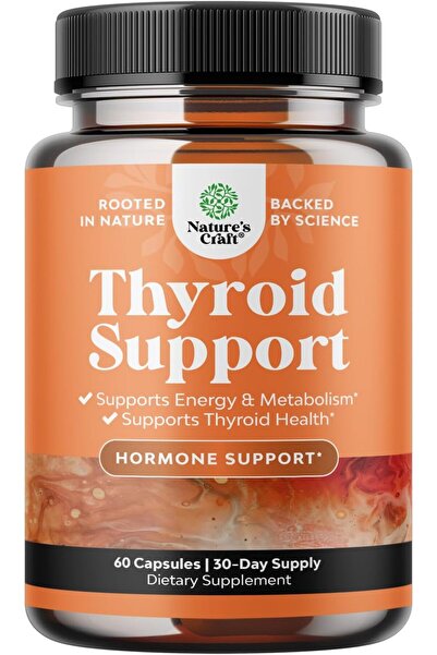 Natures Craft Herbal Thyroid Support Complex - Potent Kelp Iodine Supplement