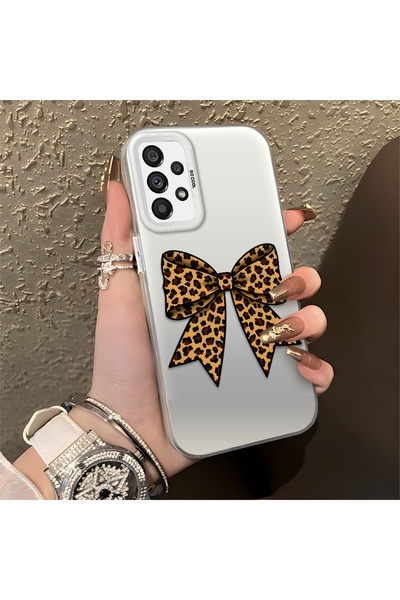 ucuc حافظة سيليكون متينة متوافقة مع هاتف سامسونج جالاكسي A73 مع تصميم الفهد و...