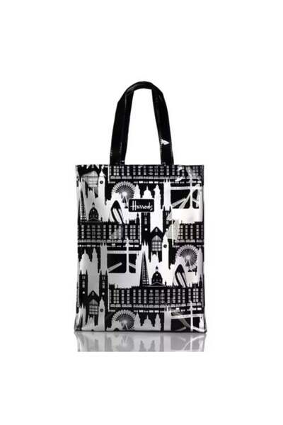 Generic Harrods Waterproof Shoulder Bag (Medium Size) - London Landmarks Design in Black and White