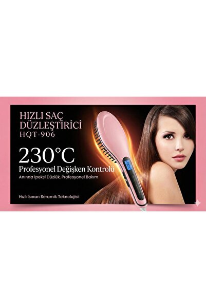 CALIBURN Professional Ceramic Hair Straightener Comb – Electric Brush with Fa...