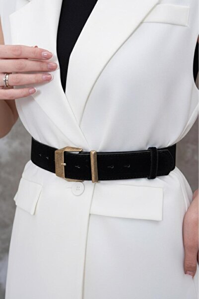 Mynoa SUEDE/Curea antică cu cataramă pentru femei Curea pentru haină Curea pe...