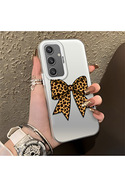 ucuc حافظة سيليكون متينة متوافقة مع هاتف سامسونج جالاكسي S24 مع تصميم الفهد و...