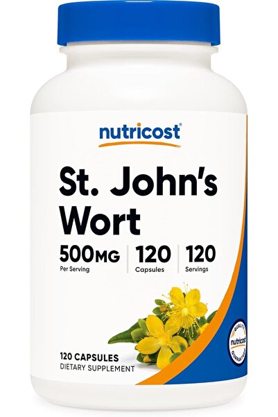 Nutricost St John’s Wort Capsules (500mg) 120 Capsules - Vegetarian, Gluten F...