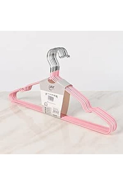 Generic Pink Plastic Clothes Hangers Set of 10