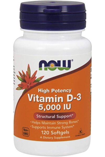Now Foods Vitamin D-3 5,000 IU, 120 Softgels