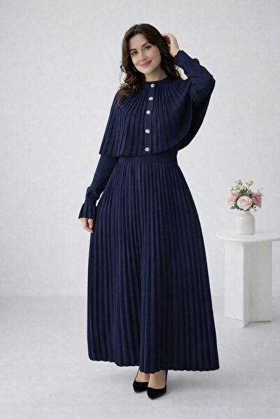 MODA Dress, Knit Dress, Cape Knit Dress, Cape Knit Dress with Sleeve Detail
