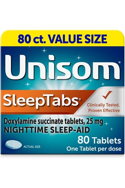 Unisom SleepTabs, Nighttime Sleep-aid, Doxylamine Succinate, 80 Tablets