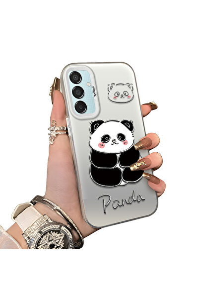 ucuc غطاء سيليكون متوافق مع هاتف سامسونج جالاكسي M15 بنمط الباندا اللطيف، غطا...