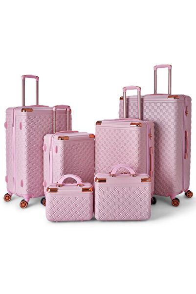 LİMRA طقم شنط سفر مكون من 6 حقائب أمتعة بمقاس 32"/28"/24"/20"/15"/12 انش بتصم...