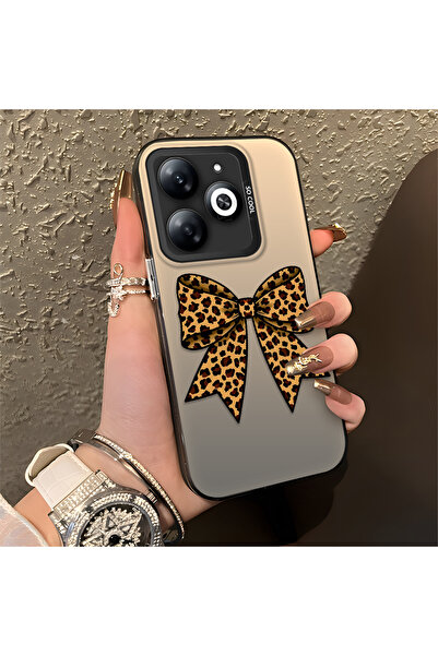 ucuc حافظة متينة متوافقة مع تكنو سبارك 20 مصنوعة من السيليكون مع تصميم الفهد ...