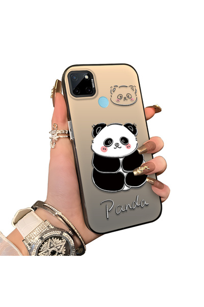 ucuc غطاء سيليكون متوافق مع Realme C21Y/C25Y بنمط الباندا اللطيف، غطاء مقاوم ...