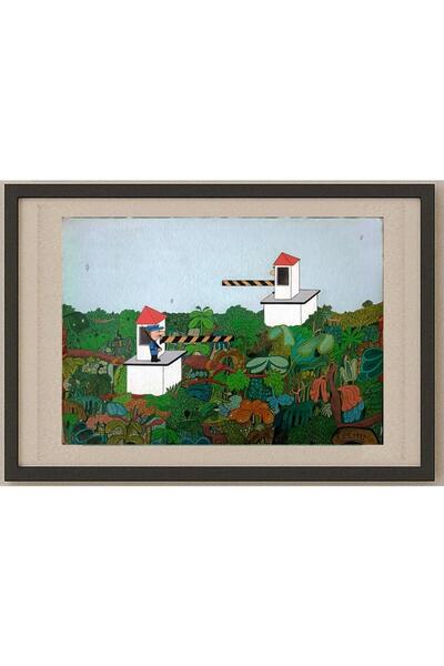 karikatural Ferrari Gabriel Eduardo 35x25cm Orijinal Karikatür Tablo