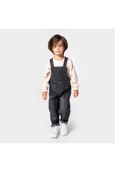 UrazBebe Erkek Çocuk Kot Salopet %65 Pamuk %35 Polyester – Cepli, Rahat Kesim...