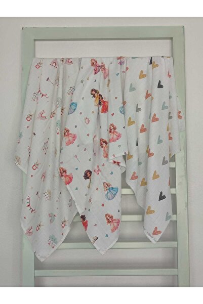 Alpıno Newborn, Muslin Blanket & Blanket (100% Cotton Baby Blanket 110 cm X 110 cm) 3 Pieces