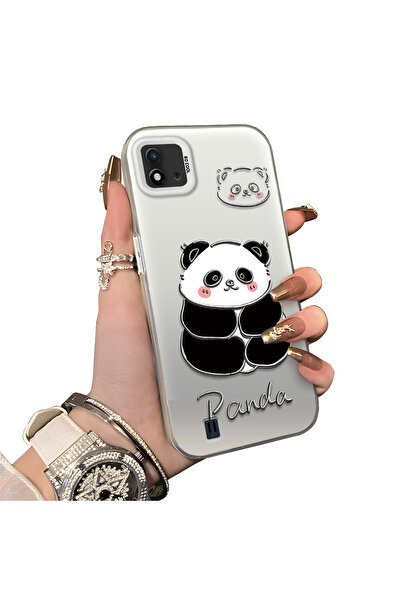 ucuc غطاء سيليكون متوافق مع Realme C20/C20A بنمط الباندا اللطيف، غطاء مقاوم ل...