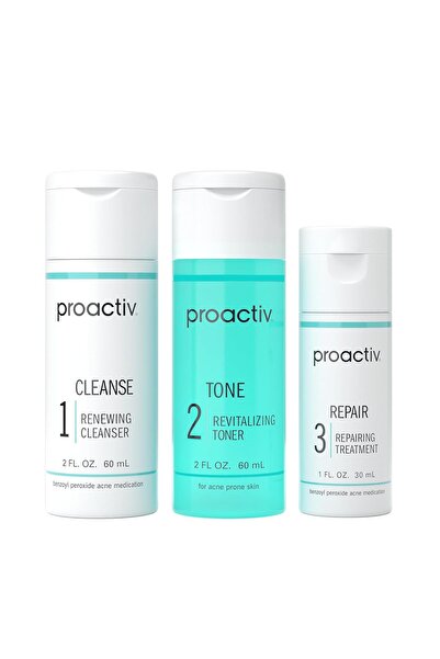 Proactiv علاج حب الشباب بثلاث خطوات - غسول الوجه ببيروكسيد البنزويل، علاج موض...