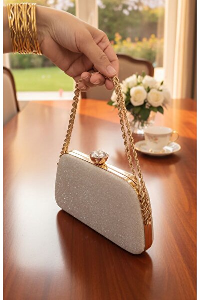 ÇANTAM GELSİN Women's Glitter Evening Bags with Long Chains Are Hard to Find.