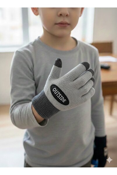 MİNİKO KİDS Ki̇tti̇ 25240-07 Boys' Knitted Tricot Gloves 9-12 Years