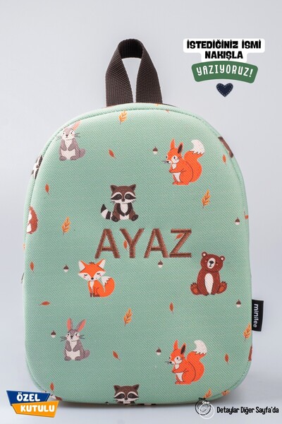 Minilee Orman Arkadaşları – Orman Hayvanları Desenli Anaokulu Kreş Çocuk Çant...